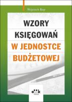 Okładka książki Wzory księgowań w jednostce budżetowej