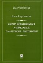 Okładka książki Zasada subsydiarności w traktatach z Maastricht i Amsterdamu