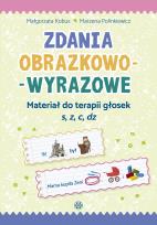 Okładka książki Zdania obrazkowo-wyrazowe - s, z, c, dz