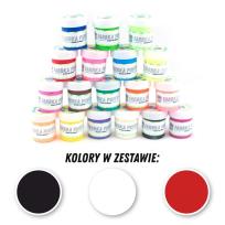 Opakowanie FARBKI TEKSTYLNE 25ML ZESTAW NR 6 - 3 KOLORY (CZARNY/BIAŁY/CZERWONY)