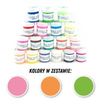 Opakowanie FARBKI TEKSTYLNE ZESTAW NR 2 - 25ML - 3 KOLORY (FLUO RÓŻOWY/FLUO POMARAŃCZOWY/ZIELEŃ JASNA)