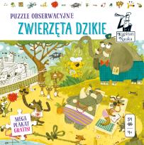 Okładka książki Kapitan Nauka. Puzzle obserwacyjne. Dzikie zwierz.