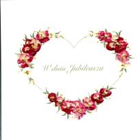 Opakowanie Karnet Jubileusz Kwadrat J01 - Serce