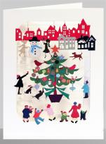 Opakowanie Karnet XP47 wycinany + koperta Święta Choinka