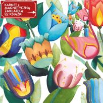 Opakowanie Karnet + zakładka magnetyczna Kwiaty N