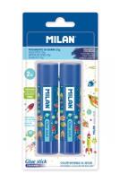 Opakowanie Klej w sztyfcie SH 21g niebieski 2szt MILAN