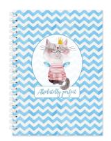 Opakowanie Kołonotatnik ozdobny Kot B5/80K kratka z zakładką