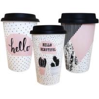 Opakowanie Kubek porcelanowy z silikonową przykrywką