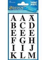 Opakowanie Naklejki czarne litery - 15,5mm