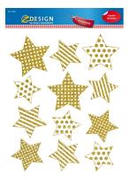 Opakowanie Naklejki foliowe - Złote gwiazdki na okno