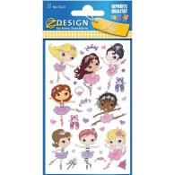 Opakowanie Naklejki papierowe błyszczące - Baletnice