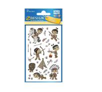 Opakowanie Naklejki papierowe błyszczące - Indianie