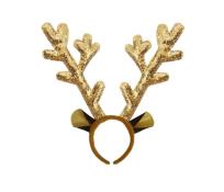 Opakowanie Opaska z rogami renifera złota