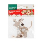 Opakowanie Ozdoba dekoracyjna drewniana renifer zawieszka