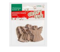 Opakowanie Ozdoba dekoracyjna drewniany anioł zawieszka 8szt