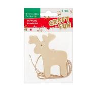 Opakowanie Ozdoba dekoracyjna drewniany renifer 4szt