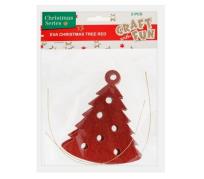 Opakowanie Ozdoba dekoracyjna Eva choinka czerwona 2szt