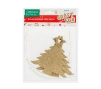 Opakowanie Ozdoba dekoracyjna Eva choinka złota 2szt