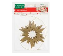 Opakowanie Ozdoba dekoracyjna Eva gwiazda złota 2szt