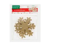 Opakowanie Ozdoba dekoracyjna Eva płatek śniegu złoty 2szt