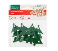 Opakowanie Ozdoba dekoracyjna filcowa choinka 4szt