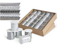 Opakowanie Ozdobna wstążka 10mmx3m srebrna 20szt ARGUS