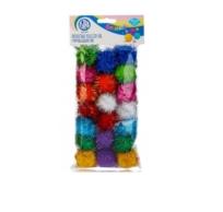 Opakowanie Pompony dekoracyjne 40mm - Brokatowe XXL ASTRA