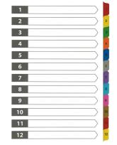 Opakowanie Przekładki kartonowe 1-12 index laminowany D.RECT