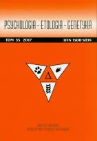 Opakowanie Psychologia etologia genetyka Tom 35 2017