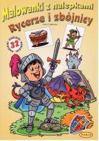 Okładka książki RYCERZE I ZBÓJNICY MALOWANKI Z NALEPKAMI