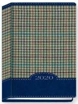 Opakowanie Terminarz 2020 B7 Kolorowy kratka niebieska