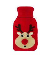 Opakowanie Termofor w pokrowcu sweterkowym czerwony