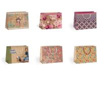 Opakowanie Torba prezentowa Eko 24x18x10cm mix ARGUS