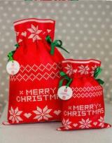 Opakowanie Worek Świąteczny klasyczny czerwony 30x45cm (5szt)