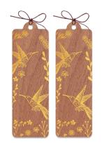 Opakowanie Zakładka drewniana złota Ptaki