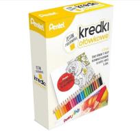 Opakowanie Zestaw kredki ołówkowe 24 kol + kolorowanka PENTEL