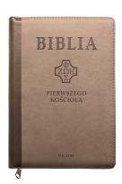 Okładka książki Biblia pierwszego Kościoła z paginat. brązowa