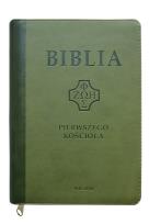 Okładka książki Biblia pierwszego Kościoła z paginat.ciemnozielona