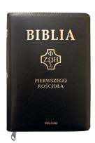 Okładka książki Biblia pierwszego Kościoła z paginat. czarna