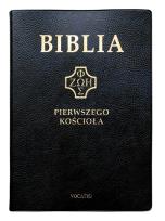 Okładka książki Biblia pierwszego Kościoła złocona czarna
