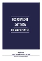 Okładka książki Doskonalenie systemów organizacyjnych