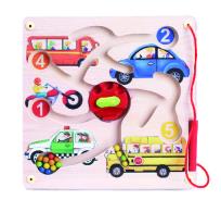 Opakowanie Drewniany labirynt z kulkami -pojazdy