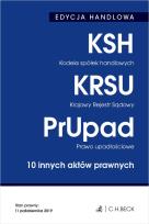 Okładka książki EDYCJA HANDLOWA Kodeks spółek handlowych Krajowy Rejestr Sądowy. Prawo upadłościowe. 10 innych aktów