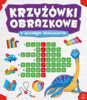 Okładka książki Krzyżówki obrazkowe z wesołym dinozaurem