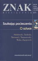 Opakowanie Miesięcznik 'Znak': Szukając pocieszenia. O sztuce. Numer 571 (grudzień 2002)