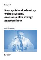 Okładka książki Nauczyciele akademiccy wobec systemu oceniania okresowego pracowników