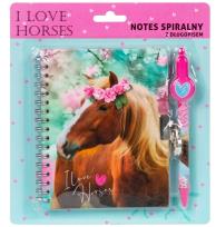 Opakowanie Notes spiralny z długopisem Konie 19