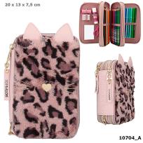 Opakowanie PIÓRNIK Z WYPOSAŻENIEM Z KOCIMI USZAMI TOP MODEL PLUSZOWY FRONT 10704A