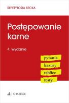 Okładka książki Postępowanie karne. Pytania. Kazusy. Tablice. Testy