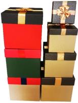 Opakowanie Pudełko Kostka czerwień + niebieski S ROZETTE